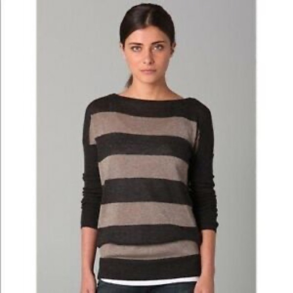Vince Metallic Rugby Stripe Sweater!